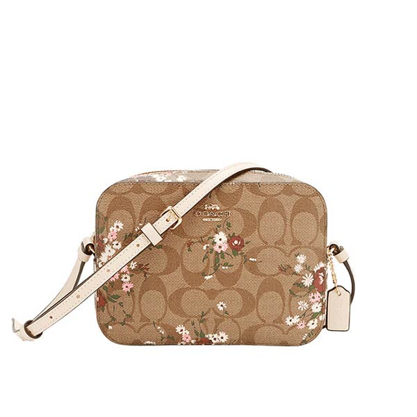 COACH 蔻馳 女士經典印花单肩斜挎包