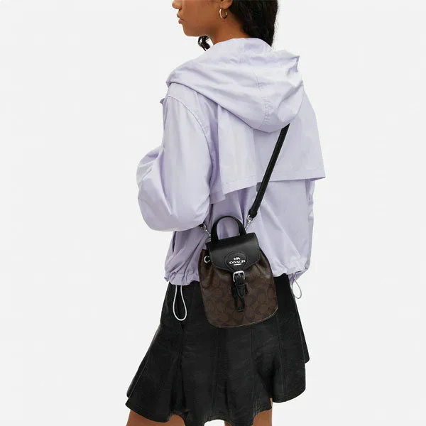 COACH Amelia 翻蓋束口迷你後背包