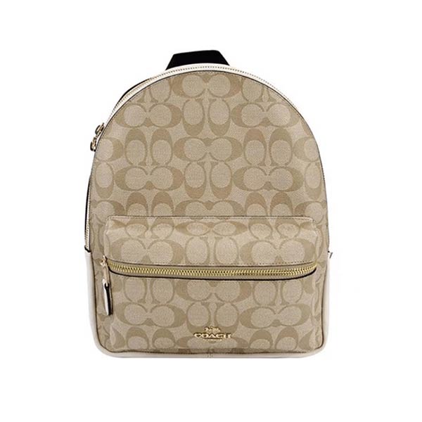 COACH Charlie Backpack 老花拼色雙肩包