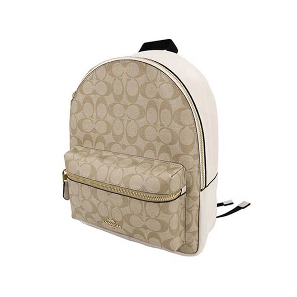 COACH Charlie Backpack 老花拼色雙肩包