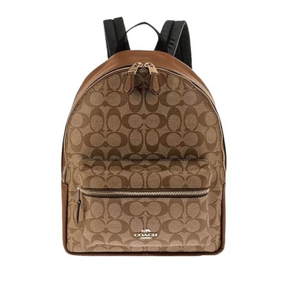 COACH Charlie Backpack 老花拼色雙肩包