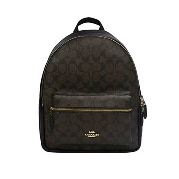 COACH Charlie Backpack 老花拼色雙肩包