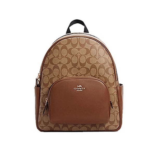 COACH Court 經典馬車LOGO前口袋雙肩包