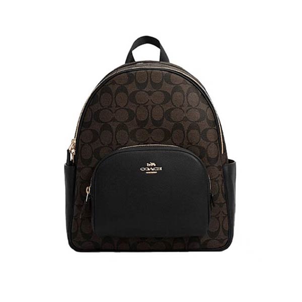 COACH Court 經典馬車LOGO前口袋雙肩包