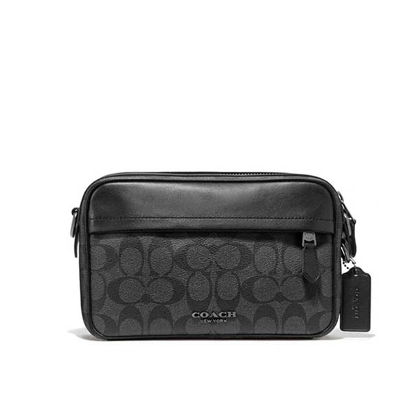 COACH 蔻馳 滿版C LOGO PVC 拼接相機包