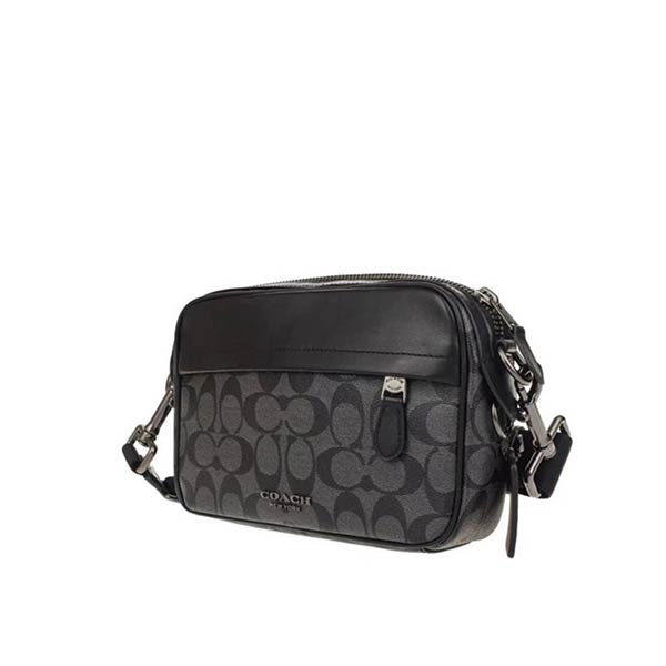 COACH 蔻馳 滿版C LOGO PVC 拼接相機包