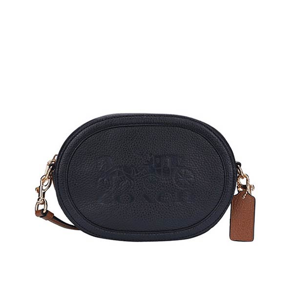 COACH 蔻馳 馬車壓印LOGO橢圓相機包