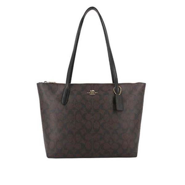 COACH Zip Top 經典標誌托特包