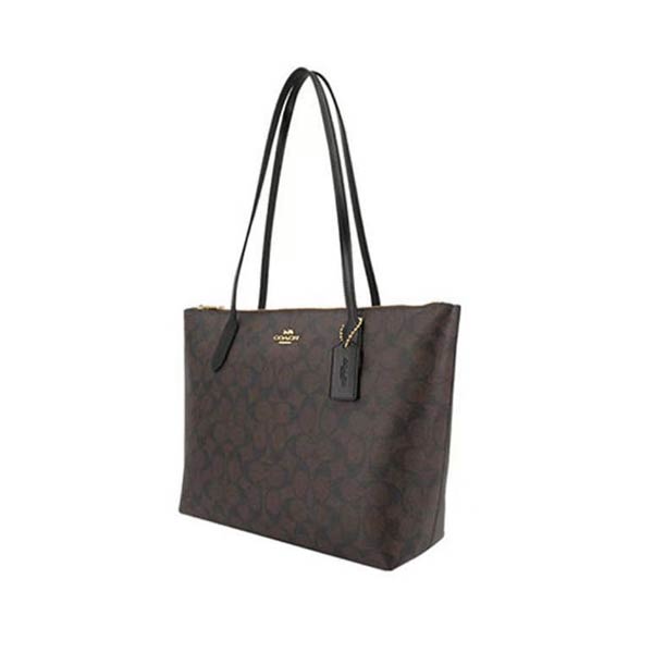 COACH Zip Top 經典標誌托特包