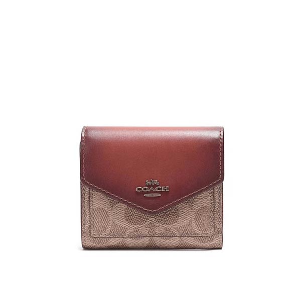 COACH 蔻馳 馬車LOGO防刮皮革三折信封短夾
