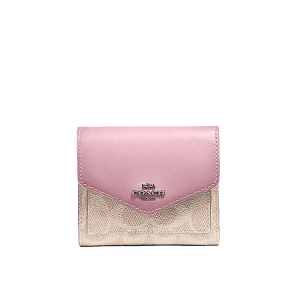 COACH 蔻馳 馬車LOGO防刮皮革三折信封短夾