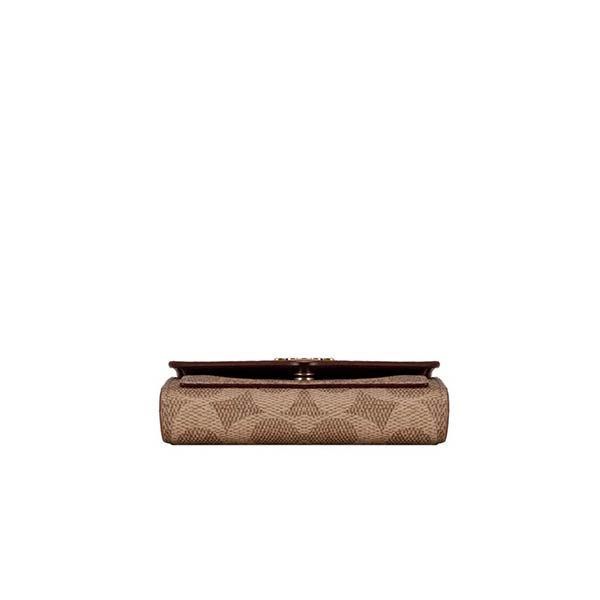 COACH 蔻馳 馬車LOGO防刮皮革三折信封短夾