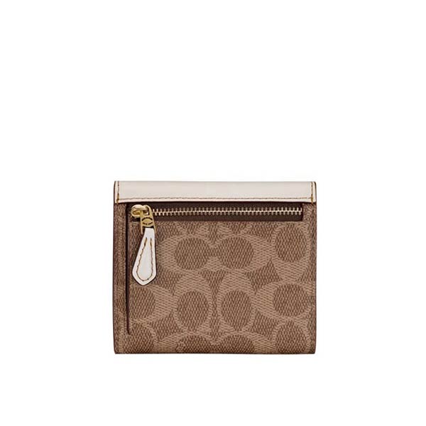 COACH 蔻馳 馬車LOGO防刮皮革三折信封短夾
